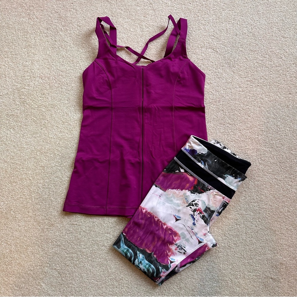 EUC - Lululemon bundle - crops and matching tank